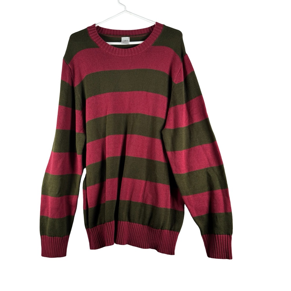 A Nightmare On Elmstreet Freddy Striped Sweater Spirit Sz XL